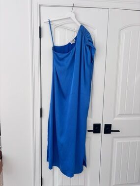 CROSBY by Mollie Burch One-Shoulder Electric Blue Maxi Dress